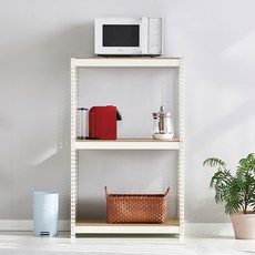 피피랙 국내생산 무볼트 무소음 조립식 앵글선반, 화이트, 3단