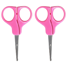 Basilic 貝喜力克 幼兒安全剪刀 不鏽鋼+PP材質 安全刀頭設計, 顏色隨機, 2支