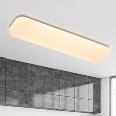 원하 플리커프리 삼색변환 밝기조절 LED 51W 폴슨에어 주방 천장등 리모컨, 화이트