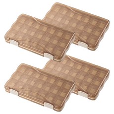 Reddot 紅點生活 便攜可拆卸衛生密封七日藥盒, 透咖色-21格, 4個