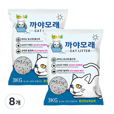 펫과사람 벤토나이트 고양이 까야 모래 활성탄 앤 제습제, 8개, 3kg