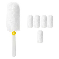 感動Pick替換型除塵器+替換用清掃布 5個, 白色的, 1套