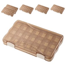 Reddot 紅點生活 便攜可拆卸衛生密封七日藥盒, 透咖色-21格, 6個