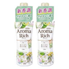 LION 獅王 Aroma Rich 香氛柔軟精 Ellie 青蘋茉莉香, 480ml, 2瓶