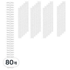 마다꾸미 라운드형 컬러 제본링 소형, 화이트, 80개, 8.5mm