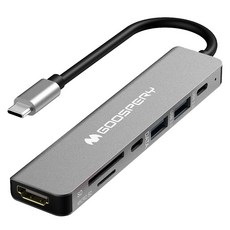 GOOSPERY 7埠 USB 3.0 HDMI Type-C 多功能集線器, 單一顏色