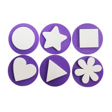 Joan Miro 玩具印章組 三角形/正方形/圓形/星星/愛心/小花圖案 幾何圖形款, 1盒