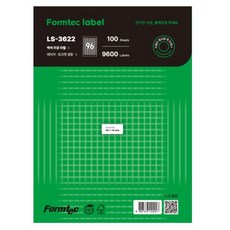 Formtec 雷射噴墨分類標示用標籤紙 LS-3622, 100個, 96格
