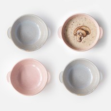 NICOTT 雙耳湯碗 2入, 灰色，櫻花, 2套