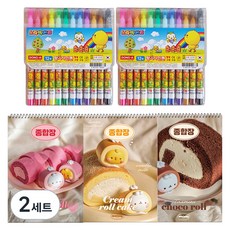 동아 노랑병아리 향기나는 사인펜 12색 2p + 몰랑이 두툼 종합장 3p, 랜덤발송, 2세트