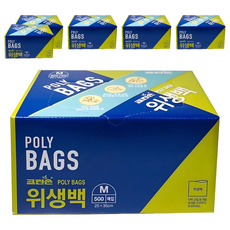 크린손 위생백 중 25cm x 35cm, 중(M), 500개입, 6개