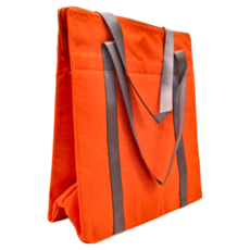 E.City 牛津布保溫保冷購物收納袋, 尺寸27.5*24*12.5cm, 材質牛津布保溫鋁膜, 亮橘色