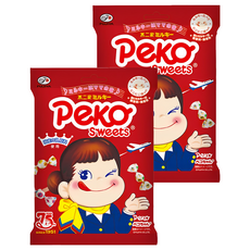 FUJIYA 不二家 Peko 牛乳糖, 日本原裝進口, 無香料, 無著色, 80g, 2袋