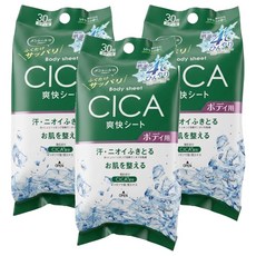 Life-do.Plus 超爽快身體用濕紙巾積雪草薄荷柑橘香 攜帶型 30張, 3包, 1入