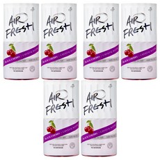에어후레쉬 크리스탈워터 화장실용 방향제 본품, 400ml, 6개, 블랙체리향
