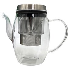 百貨King 優得 轉運泡茶壺 G-4048, 600ml 耐熱玻璃壺身 不鏽鋼上蓋 304不鏽鋼內膽, 1個