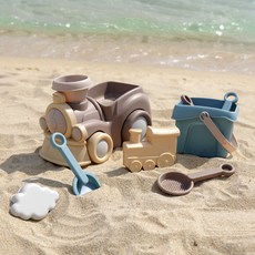 AttiRabbit 火車沙子玩具 9種組, 混合顏色, 333g, 1套