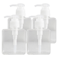 小麥購物 壓取式分裝瓶 Y514 250ml, 4件, 透明