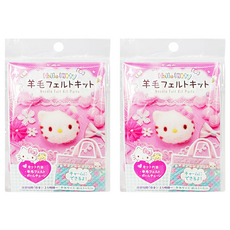 Hello Kitty DIY 羊毛氈套件 Needle Felt Kit Parts, 2個