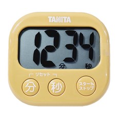 TANITA 塔尼達 抗菌超大字體百分計時器 TD-429, 芥末黃YL, 1台