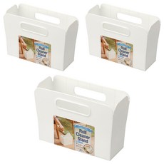 inomata 滾筒支架 3021 白色 - 簡約設計 方便收納滾筒與清潔用品, 3個