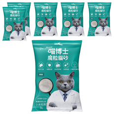 iCat 寵喵樂 喵博士 無塵澎潤土貓砂 小米粒款 5L 吸水力強 結團迅速 除臭殺菌, 檸檬, 6包