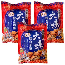 大嘟嘟 六味綜合米菓, 3個, 144g