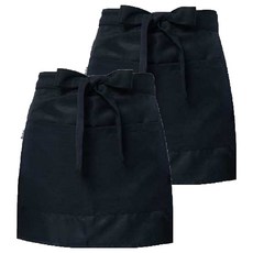UNISTORE 腰圍式迷你單色圍裙, 2個, 黑色(A-214)