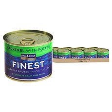 FISH4DOGS 挪威鯖魚主食犬罐, 海鮮, 185g, 12罐