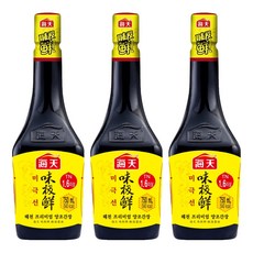 해천 하이텐 프리미엄 미극선 양조간장, 3개, 750ml