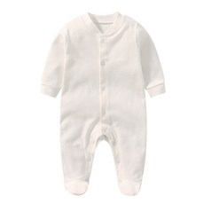 Mom's care 鈕扣式長袖連身衣