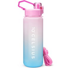 10º CELSIUS 彈蓋式彩色漸層水壺, 2L, 粉色