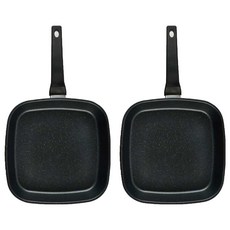 QUEEN SENSE Daily系列鋁製單柄方形不沾平底鍋, 27cm, 2個