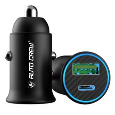 AUTO CREW 車用雙PD埠60W快速充電器, DT-CC30, 單一顏色