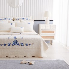 Hyojae 水洗棉刺繡床罩寢具組