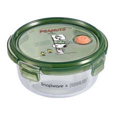 Corelle Brands 康寧餐具 Snapware SNOOPY露營趣 耐熱玻璃保鮮盒 660ml, 1個, 容器 + 蓋子