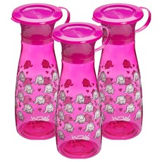 와우컵 트라이탄 팝 유아동컵, 350ml, 3개, 핑크엘리펀트