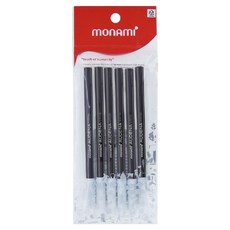 monAmi Audena電腦專用水性簽字筆, 黑色, 6支