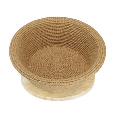 PETSMON 貓用圓形籃狀貓抓板, 米色, 1個