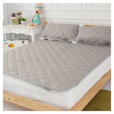 LAMINA 樂米娜 咖啡紗平單式三件式保潔墊 雙人, 咖啡紗色