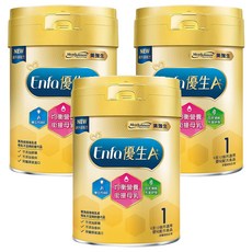 Mead Johnson 美強生 Enfa A+ 優生1號嬰兒配方(新配方), 850g, 3罐