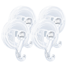吸盤掛勾 Set 4 尺寸7.5x3.6x5.6cm 材質ABS PET TPU PC, 透明色, 1組