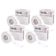 님봇 D11 D110 전용 프린터 라벨지 화이트 15 x 30 mm, 195칸, 4개