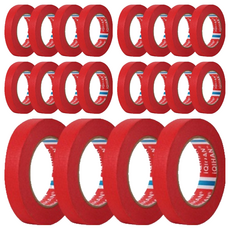 DADA 彩色遮蔽膠帶紅色 15mm x 20m, 20個