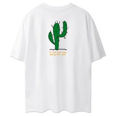 앨빈클로 남여공용 트리플 선인장 오버핏 반팔 티셔츠 AST3117