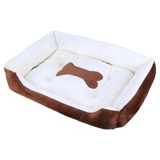 大型寵物窩 狗骨頭床墊, 咖啡色, XS, 1個
