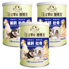 wow wow baby 汪汪寶貝 增骨力, 含軟骨素與葡萄糖胺, 骨骼強化, 添加8種維生素, 犬貓適用, 關節保健, 3罐, 1入