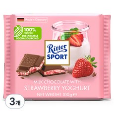 Ritter Sport 草莓優格巧克力, 100g, 3個