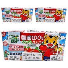 可果美 幼兒綜合蔬菜&蘋果汁 100ml*9瓶,寶寶健康飲品