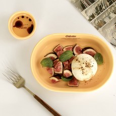 Iwooa Odette 義大利麵碗 + 醬料碗套組, 奶油黃, 1個